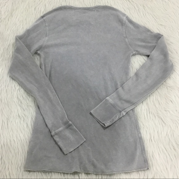 Distressed women’s embellished rocker gothic Gray long sleeve cross shirt size M - Picture 8 of 8